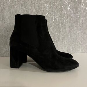 Vintage YSL Y2K Suede Ankle Boots chunky Heel 39 / 9 Saint Laurent Paris